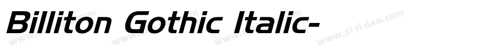 Billiton Gothic Italic字体转换